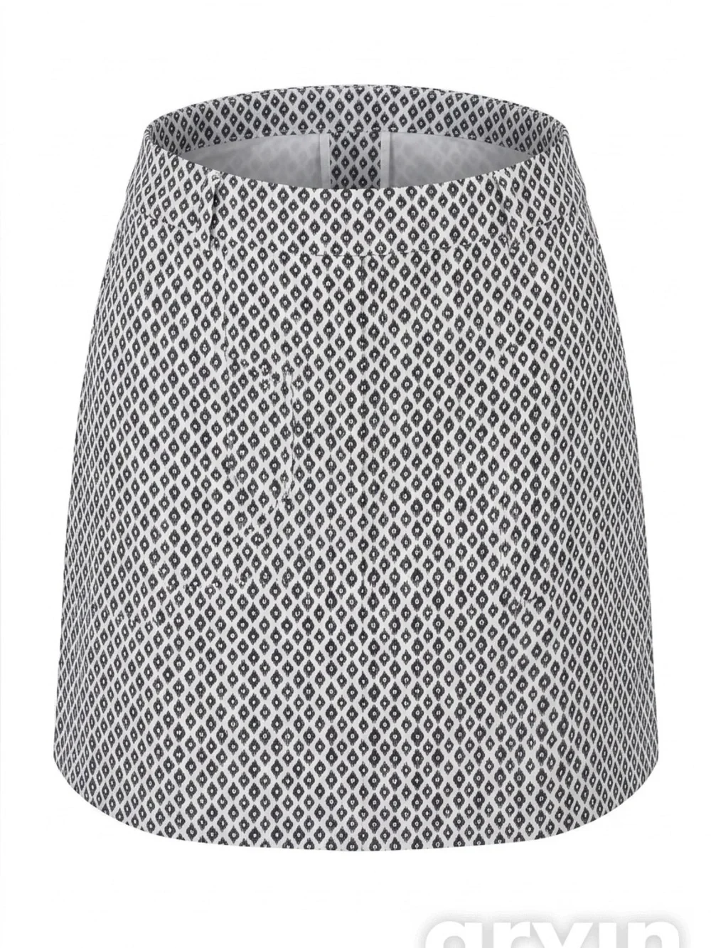 Black & White Geometric Pencil Skirt